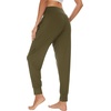 image:imageWiWi Womens Viscose from Bamboo Joggers Super Soft Pajama Pants Yoga Bottoms Cooling Lounge Sweatpants SXXLAarmy Green
