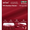 image:imageWiWi Womens Viscose from Bamboo Joggers Super Soft Pajama Pants Yoga Bottoms Cooling Lounge Sweatpants SXXLAwine Red