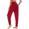 image:imageWiWi Womens Viscose from Bamboo Joggers Super Soft Pajama Pants Yoga Bottoms Cooling Lounge Sweatpants SXXLAwine Red