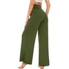 image:imageWiWi Womens Viscose from Bamboo Lounge Pants Soft Wide Leg Pajama Bottoms Palazzo Yoga Pant Casual Pj Bottom SXXLArmy Green
