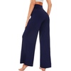 image:imageWiWi Womens Viscose from Bamboo Lounge Pants Soft Wide Leg Pajama Bottoms Palazzo Yoga Pant Casual Pj Bottom SXXLNavy