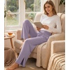 image:imageWiWi Womens Viscose from Bamboo Lounge Pants Soft Wide Leg Pajama Bottoms Palazzo Yoga Pant Casual Pj Bottom SXXLViolet