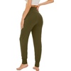 image:imageWiWi Womens Viscose from Bamboo Maternity Pants Soft Over The Belly Pregnancy Leggings High Waist Stretchy BottomsAdark Army Green