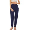 image:imageWiWi Womens Viscose from Bamboo Maternity Pants Soft Over The Belly Pregnancy Leggings High Waist Stretchy BottomsAnavy