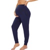 image:imageWiWi Womens Viscose from Bamboo Maternity Pants Soft Over The Belly Pregnancy Leggings High Waist Stretchy BottomsAnavy