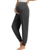 image:imageWiWi Womens Viscose from Bamboo Maternity Pants Soft Over The Belly Pregnancy Leggings High Waist Stretchy BottomsBcharcoal Heather