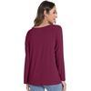 image:imageWiWi Womens Viscose from Bamboo Pajama Tops Soft Basic Sleep Shirt Loose Long Sleeves TShirt Loungewear SXXLAburgundy