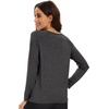 image:imageWiWi Womens Viscose from Bamboo Pajama Tops Soft Basic Sleep Shirt Loose Long Sleeves TShirt Loungewear SXXLAcharcoal Heather