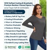 image:imageWiWi Womens Viscose from Bamboo Pajama Tops Soft Basic Sleep Shirt Loose Long Sleeves TShirt Loungewear SXXLAcharcoal Heather