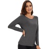 image:imageWiWi Womens Viscose from Bamboo Pajama Tops Soft Basic Sleep Shirt Loose Long Sleeves TShirt Loungewear SXXLAcharcoal Heather