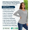 image:imageWiWi Womens Viscose from Bamboo Pajama Tops Soft Basic Sleep Shirt Loose Long Sleeves TShirt Loungewear SXXLAheather Grey