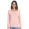 image:imageWiWi Womens Viscose from Bamboo Pajama Tops Soft Basic Sleep Shirt Loose Long Sleeves TShirt Loungewear SXXLApeach Pink