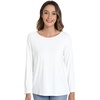 image:imageWiWi Womens Viscose from Bamboo Pajama Tops Soft Basic Sleep Shirt Loose Long Sleeves TShirt Loungewear SXXLAraw White