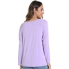 image:imageWiWi Womens Viscose from Bamboo Pajama Tops Soft Basic Sleep Shirt Loose Long Sleeves TShirt Loungewear SXXLAtaro Purple