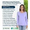 image:imageWiWi Womens Viscose from Bamboo Pajama Tops Soft Basic Sleep Shirt Loose Long Sleeves TShirt Loungewear SXXLAtaro Purple