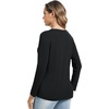 image:imageWiWi Womens Viscose from Bamboo Pajama Tops Soft Basic Sleep Shirt Loose Long Sleeves TShirt Loungewear SXXLBblack