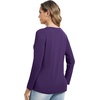 image:imageWiWi Womens Viscose from Bamboo Pajama Tops Soft Basic Sleep Shirt Loose Long Sleeves TShirt Loungewear SXXLBdark Purple