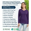 image:imageWiWi Womens Viscose from Bamboo Pajama Tops Soft Basic Sleep Shirt Loose Long Sleeves TShirt Loungewear SXXLBdark Purple