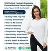image:imageWiWi Womens Viscose from Bamboo Pajama Tops Soft Basic Sleep Shirt Loose Long Sleeves TShirt Loungewear SXXLBraw White