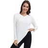 image:imageWiWi Womens Viscose from Bamboo Pajama Tops Soft Basic Sleep Shirt Loose Long Sleeves TShirt Loungewear SXXLBraw White