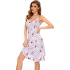 image:imageWiWi Bamboo Viscose Slip Dress for Women Cooling Dresses Super Soft Chemise Plus Size Nightgown Full Slips Babydoll S4XAgreyPeony