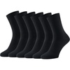 image:imageWiWi Mens Crew Socks Viscose Bamboo Moisture Wicking Dress Socks Solid Soft Breathable Casual Sock 6 PairsBlack 6 Pairs