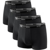 image:imageWiWi Mens Modal Underwear 4Pack Boxer Briefs MoistureWicking Tagless Shorts Soft Stretchy Brief SXXLBlack4 Pack