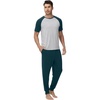 Dark Bluish Green+light Heather Grey