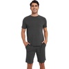 image:imageWiWi Mens Pajamas Set Short Sleeve Top and Shorts Pajama Lightweight Pjs Viscose made from Bamboo Loungewear SXXLCharcoal Heather