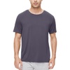 image:imageWiWi Mens TShirts Classic Soft Tee Viscose from Bamboo Loungewear Lightweight Short Sleeves Pajama Sleep Shirt SXXLAdark Grey