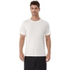 image:imageWiWi Mens TShirts Classic Soft Tee Viscose from Bamboo Loungewear Lightweight Short Sleeves Pajama Sleep Shirt SXXLCraw White