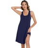 image:imageWiWi Nightgowns for Women Bamboo Viscose Button Down Sleep Shirt Super Soft Sleeveless Dress Cooling Tank Nightshirts SXXLNavy