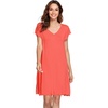 image:imageWiWi Nightgowns for Women Bamboo Viscose Super Soft Short Sleeve Sleep Dress Cooling Ladies Plus Size Lounge Sleepwear S4XCoral