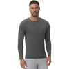 image:imageWiWi Shirts for Men Long Sleeve Underwear Viscose from Bamboo SlimFit Tee Baselayer Mens Stretchable Shirt Soft Top SXXLCharcoal