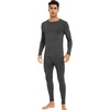 image:imageWiWi Thermal Underwear for Men Bamboo Viscose Long Johns Set Soft Warm Base Layer Lightweight Top and Bottom Sets SXXLAcharcoal Heather