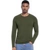 image:imageWiWi Viscose from Bamboo Mens Long Sleeve Tees Sun Protection Athletic Crew Neck Shirts for Pajamas SXXLCdark Fence Green