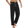 image:imageWiWi Viscose from Bamboo Mens Pajama Pants Soft Lounge Bottoms Sweatpants Sleep Pant Drawstring with Pockets SXXLCblack