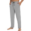 image:imageWiWi Viscose from Bamboo Mens Pajama Pants Soft Lounge Bottoms Sweatpants Sleep Pant Drawstring with Pockets SXXLCheather Grey