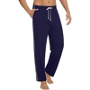 image:imageWiWi Viscose from Bamboo Mens Pajama Pants Soft Lounge Bottoms Sweatpants Sleep Pant Drawstring with Pockets SXXLCnavy