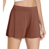 image:imageWiWi Viscose from Bamboo Pajama Shorts for Women Soft Casual Sleep Wide Leg Lounge Bottoms Pj SXXLChocolate Brown