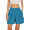 image:imageWiWi Viscose from Bamboo Sleep Shorts for Women Casual Lounge Boxers Soft Pajama Wide Leg Bottoms Sleepwear SXXLTeal Blue
