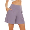 image:imageWiWi Viscose from Bamboo Sleep Shorts for Women Casual Lounge Boxers Soft Pajama Wide Leg Bottoms Sleepwear SXXLViolet
