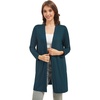 image:imageWiWi Womens Cardigan Bamboo Viscose Open Front Sweater Lightweight Knit Long Duster Coat with Pockets SXXLDeep Teal