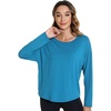 image:imageWiWi Womens Long Sleeve Shirts Pullover Tops Base Layer Slim Fit Viscose from Bamboo Tunic SXXLTeal Blue