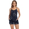 image:imageWiWi Womens Pajama Sets Viscose from Bamboo Shorts Pj Set Cooling Sleeveless 2 Piece Sleepwear SXXLAnavy Stars