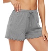 image:imageWiWi Womens Pajama Shorts Loose Comfy Pajamas Bottoms Lightweight Viscose from Bamboo Sleepwear SXXLEheather Grey