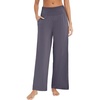 image:imageWiWi Womens Viscose from Bamboo Lounge Pants Soft Wide Leg Pajama Bottoms Palazzo Yoga Pant Casual Pj Bottom SXXLDark Grey