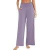 image:imageWiWi Womens Viscose from Bamboo Lounge Pants Soft Wide Leg Pajama Bottoms Palazzo Yoga Pant Casual Pj Bottom SXXLViolet