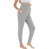 image:imageWiWi Womens Viscose from Bamboo Maternity Pants Soft Over The Belly Pregnancy Leggings High Waist Stretchy BottomsAheather Grey