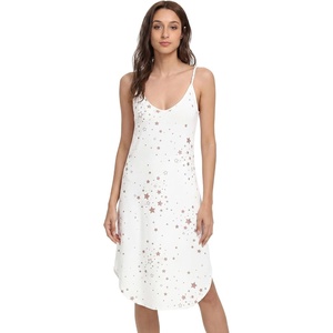 image:imageWiWi Bamboo Viscose Slip Dress for Women Cooling Dresses Super Soft Chemise Plus Size Nightgown Full Slips Babydoll S4XAwhite Stars